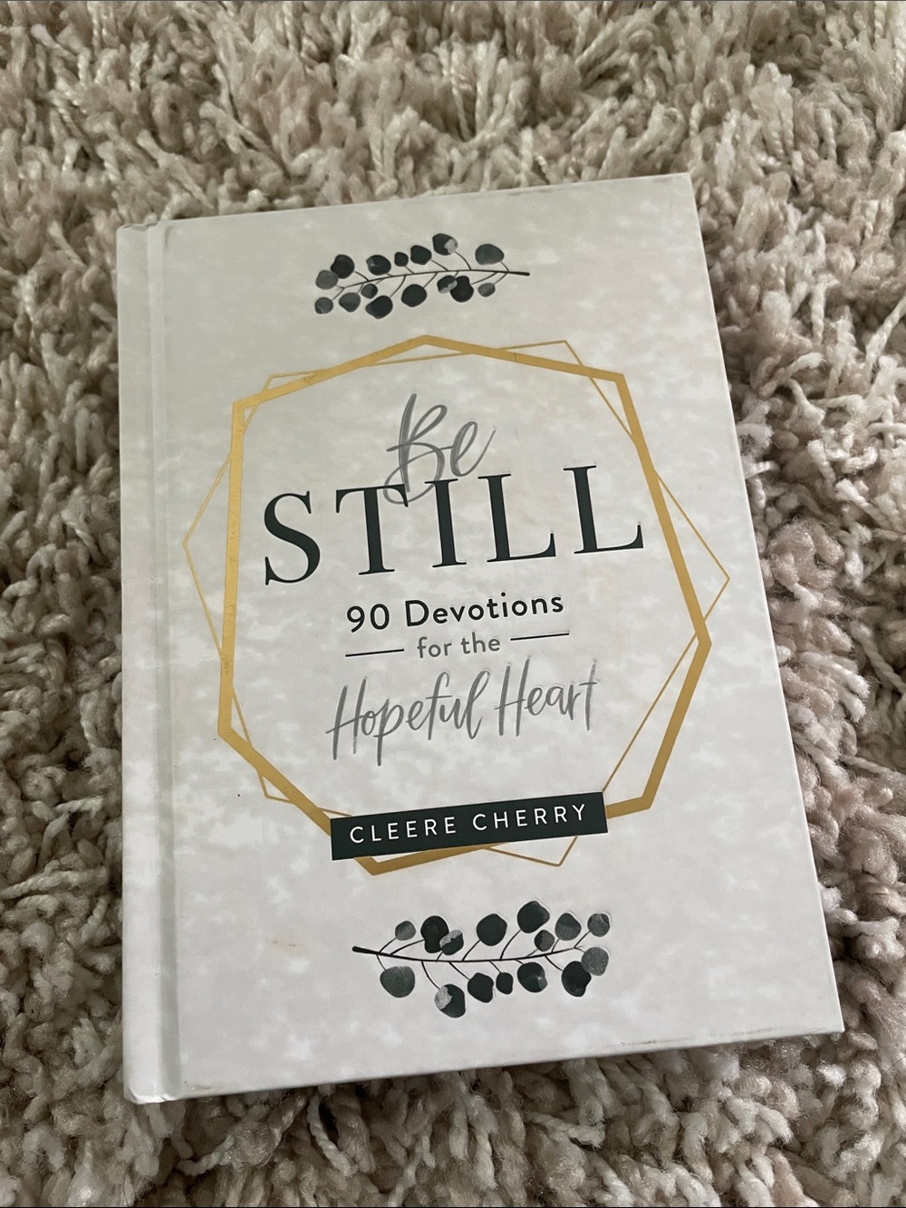 Be Still Devotional Book - White and Gold